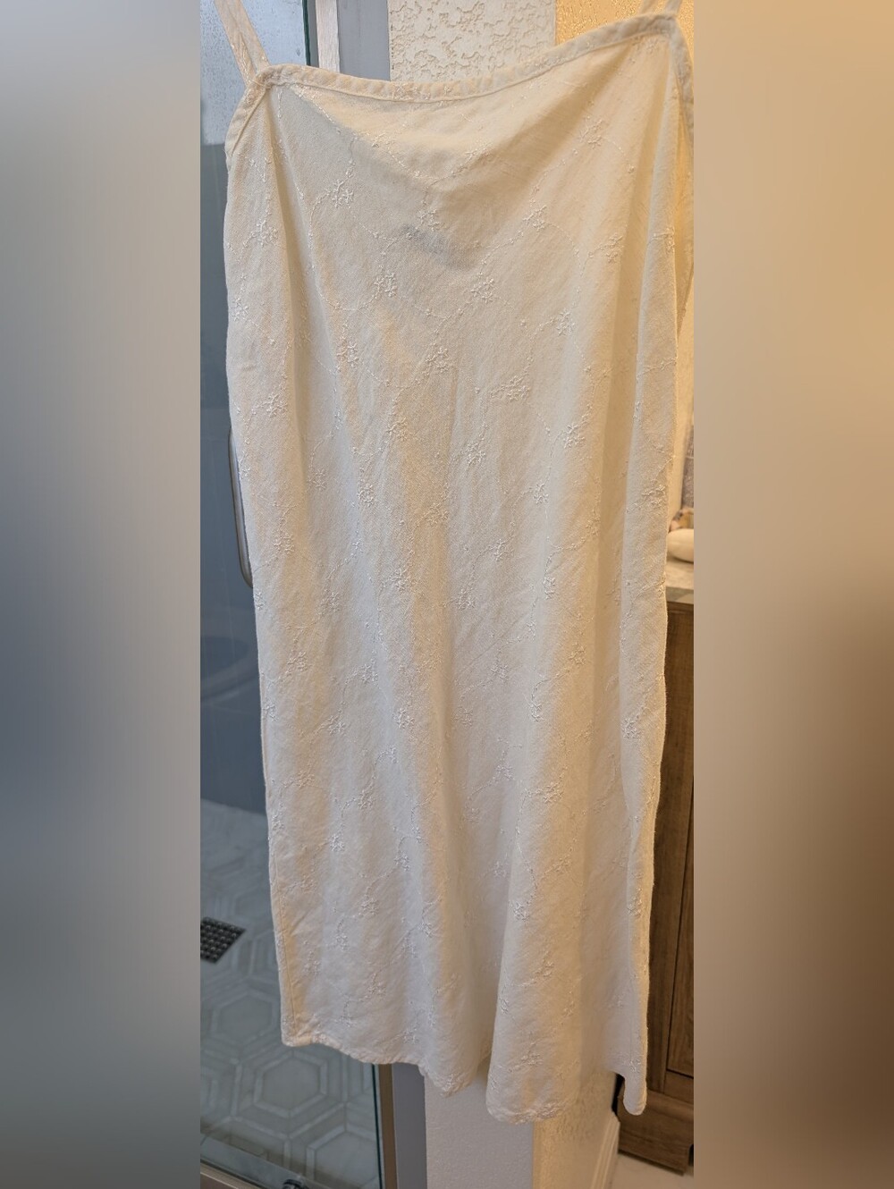 White Embroidered Floral Dress
